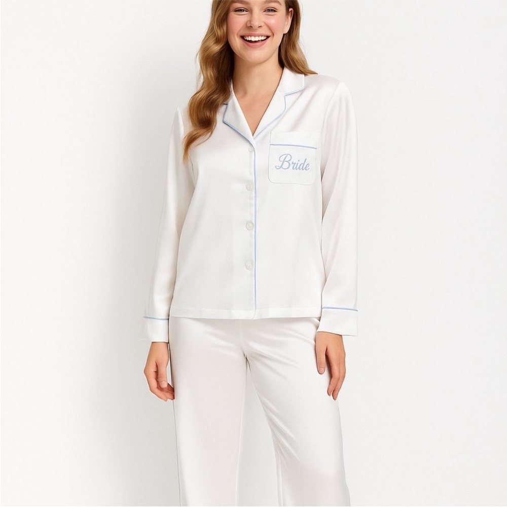 Victoria's Secret White Satin Bridal Pajamas